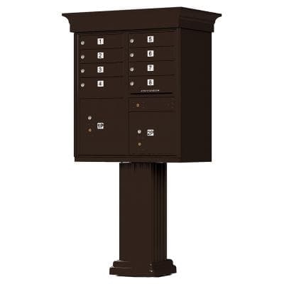 Classic Style Decorative 8-door Cluster Mailbox